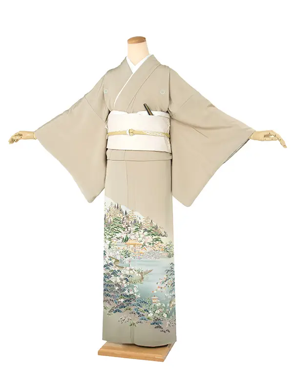 色留袖 ［zib/L］【ren-its0022】正絹/ABT006