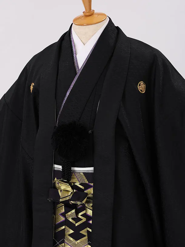 男性用袴　黒菱24175118　紋袴