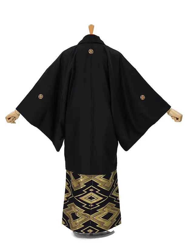 男性用袴　黒菱24175118　紋袴