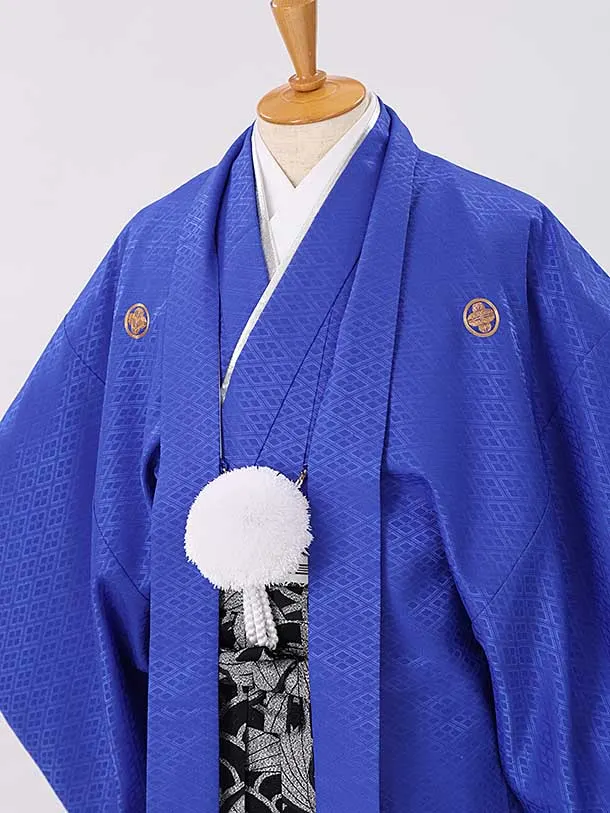 男性用袴　ブルー417599　紋袴鶴