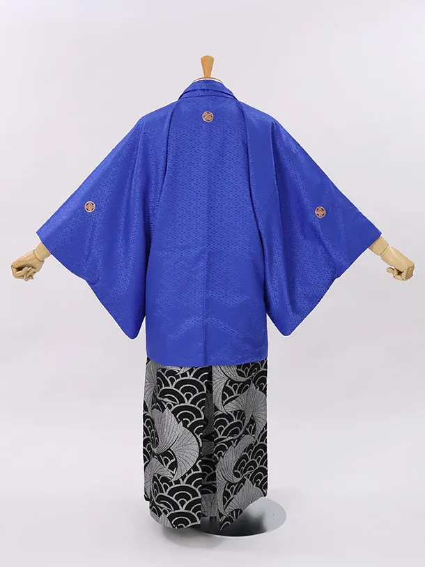 男性用袴　ブルー417599　紋袴鶴