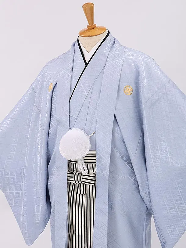 男性用袴　グレー617516　縞袴