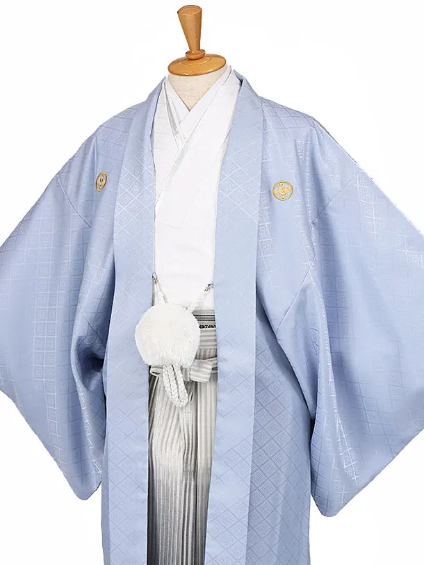 男性用袴　グレー717525　縞袴