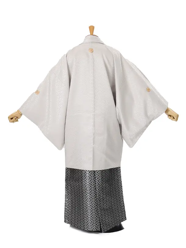 男性用袴　グレー12175119　紋袴菱