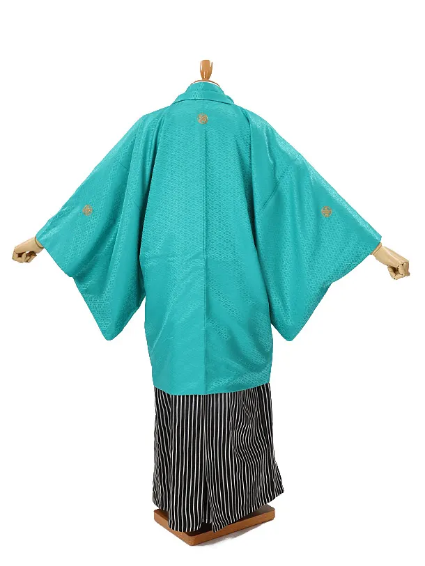 男性用袴　グリーン7175106　縞袴