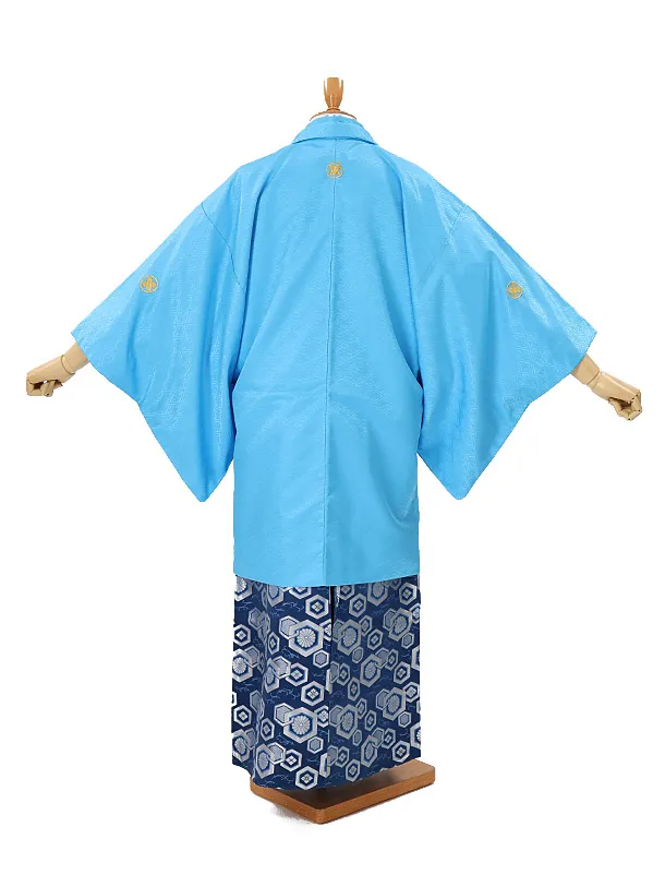 男性用袴　水色517062　紋袴亀甲