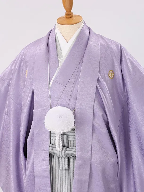 男性用袴　紫217593　縞袴