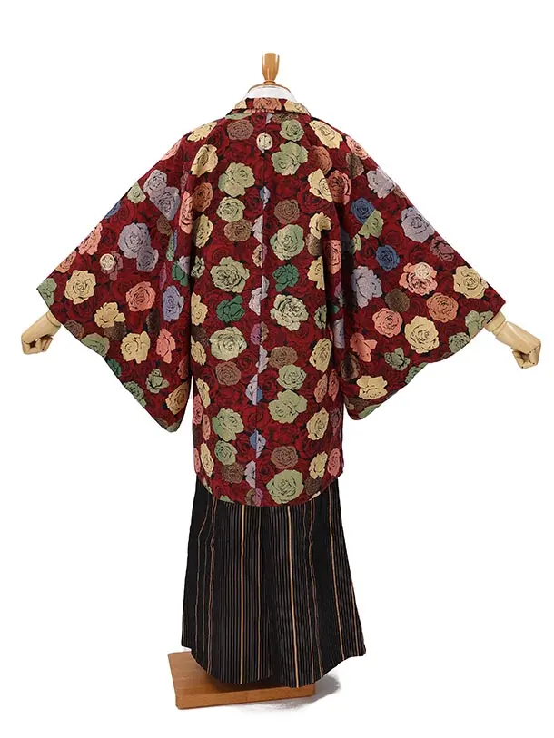 男性用袴　バラ尽くし175110　縞袴