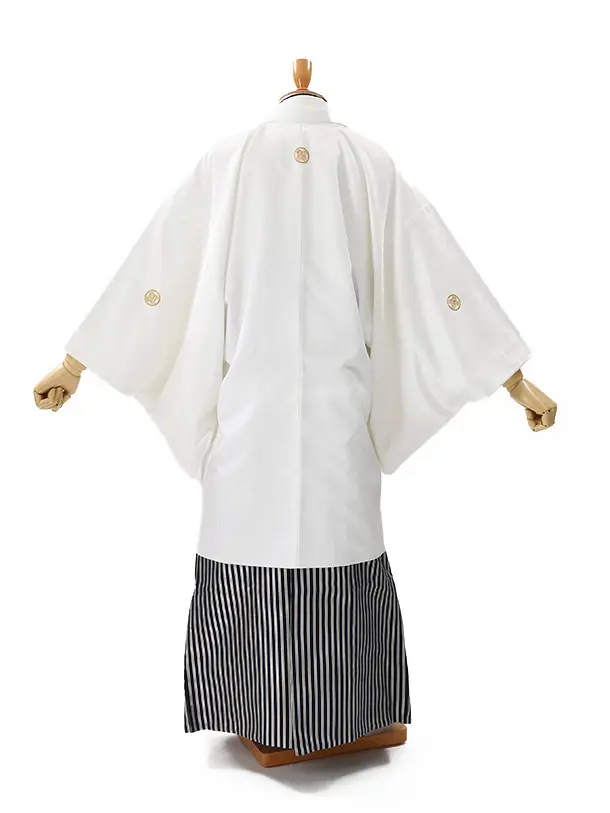 男性用袴　白717588　縞袴