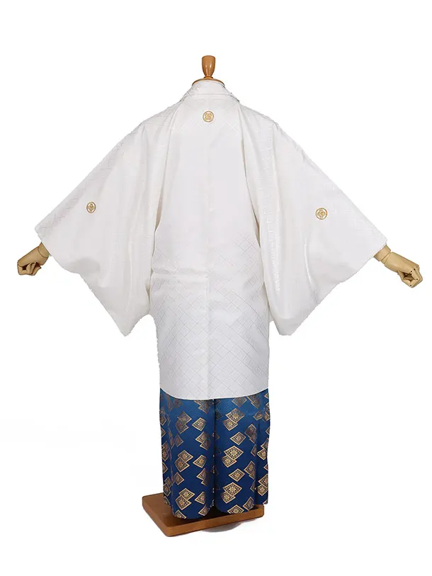 男性用袴　白1617518　紋袴菱