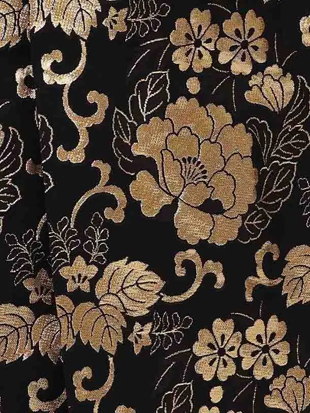 男性用袴　黄色116576　紋袴花唐草