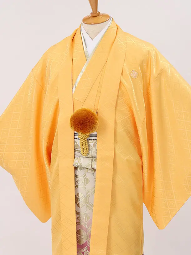 男性用袴　黄色1216572　紋袴菱