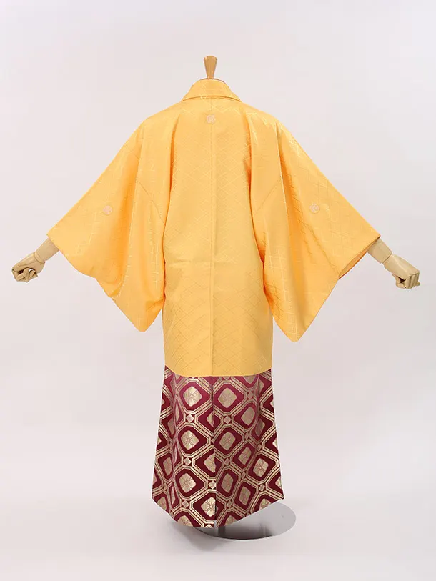 男性用袴　黄色1216572　紋袴菱