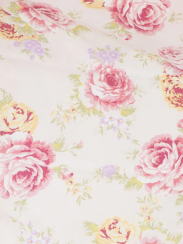 卒業袴レンタル A493 淡ピンク地ばら文ばら×紫斜めストライプ袴