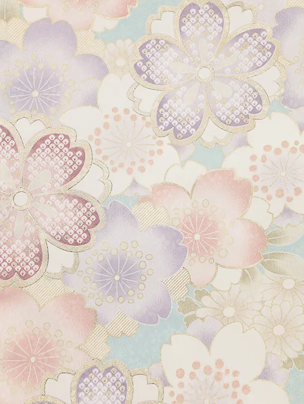 女児産着 お宮参りレンタル 1356 薄水色地桜づくし