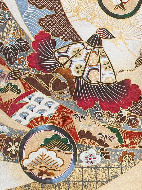 男児産着 お宮参りD0066 単衣 白 鷹 のし