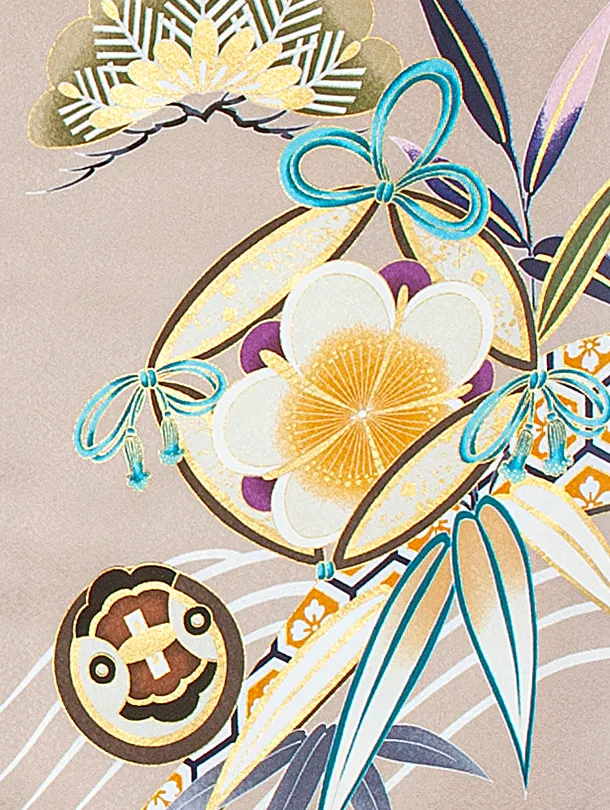 男児産着 お宮参りD0071 兜 ベージュ