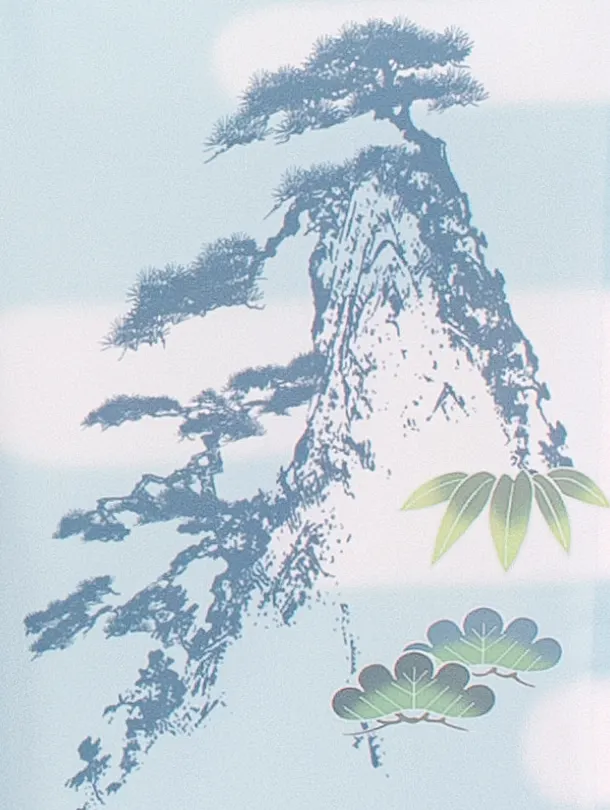 男児産着 お宮参りD0083 単衣 兎 水色系うさぎ