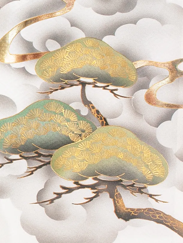 【正絹】男児産着 お宮参りD0092 白 龍 兜