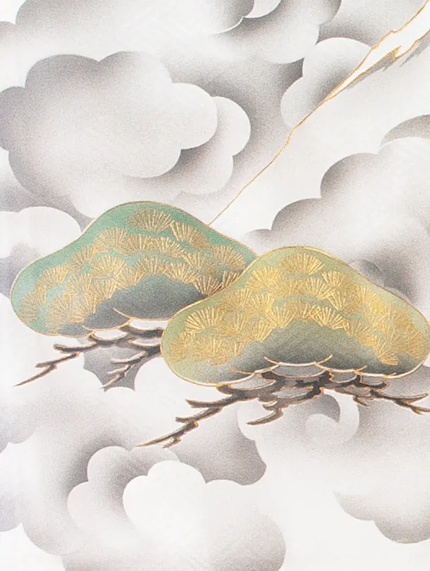 【正絹】男児産着 お宮参りD0092 白 龍 兜