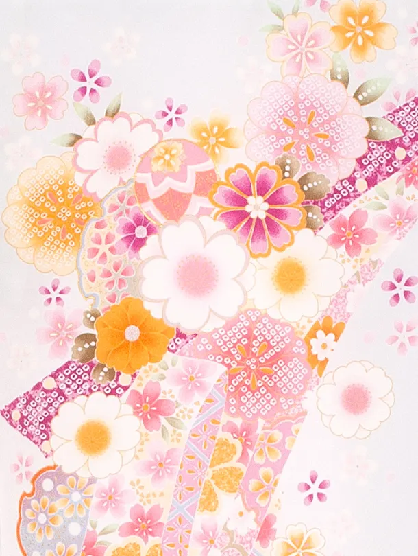 女児産着 お宮参りD0094 月白色 のし 花 鞠 刺繍