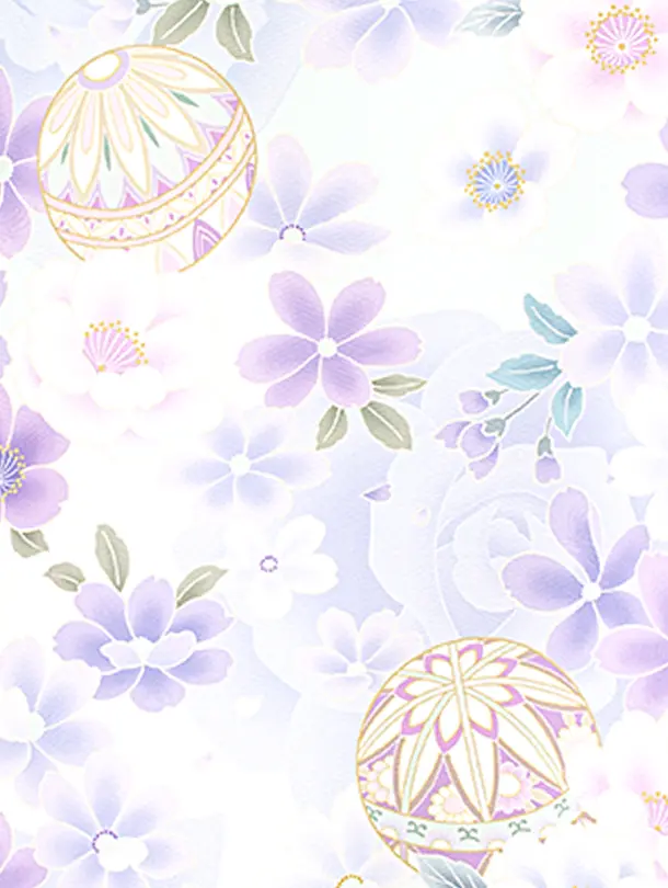 女児産着 お宮参りD0124 ミント 鞠 牡丹