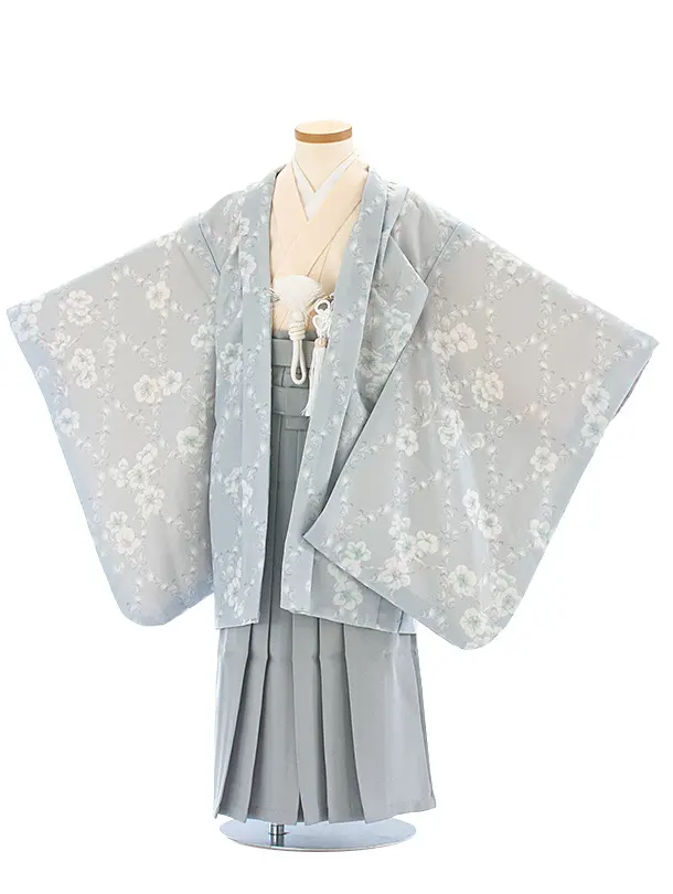[かんたん着付]七五三(5歳6歳袴)D5088 KAGURA 月花パウダーブルー