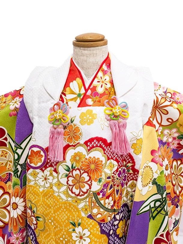 3歳女児被布　D3067 花づくし