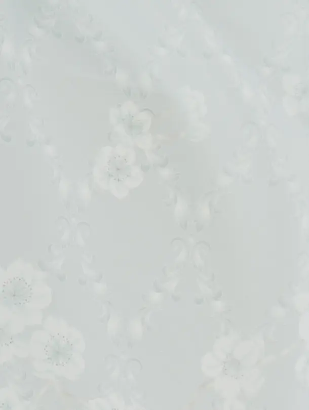 3歳女児被布 D3147 KAGURA 薄水色 小花 × ブルーグレー 月花
