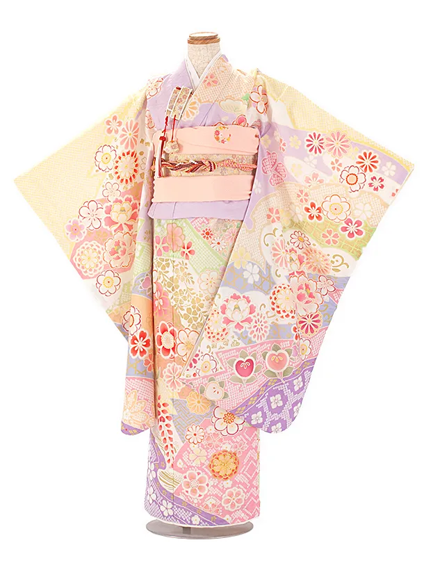 七五三レンタル(7歳女結び帯)式部浪漫 藤色 辻ヶ花