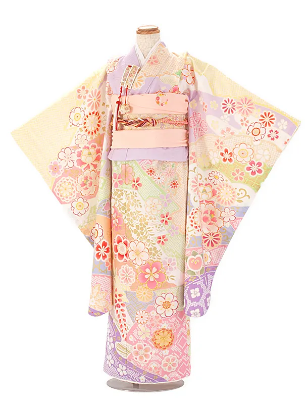 七五三レンタル(7歳女結び帯)式部浪漫 藤色 辻ヶ花