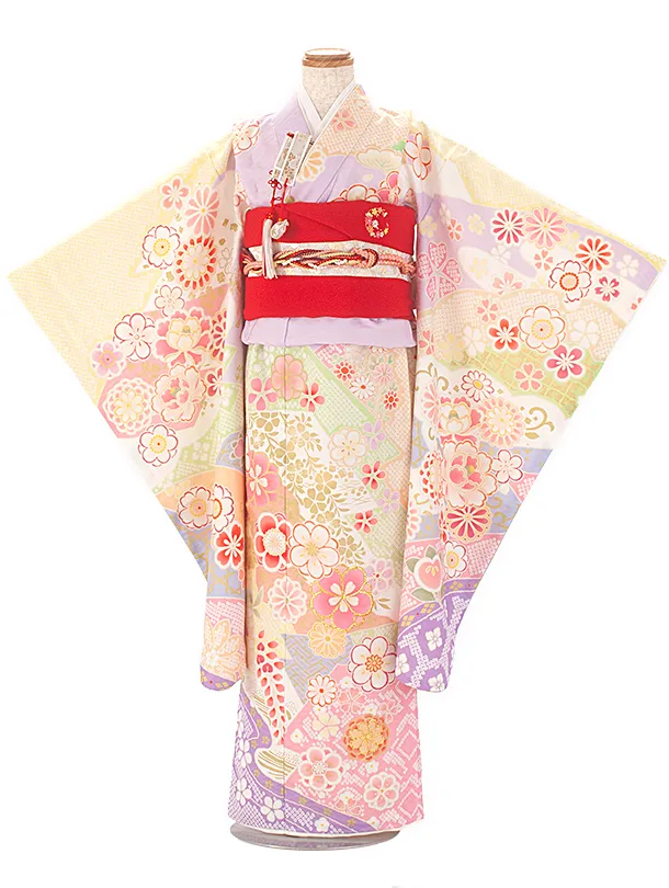七五三レンタル(7歳女結び帯)式部浪漫 藤色 辻ヶ花
