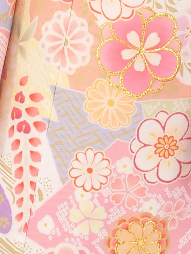 七五三レンタル(7歳女児結び帯) D7010 式部浪漫 藤色 辻ヶ花