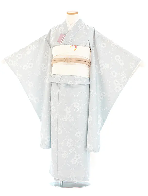 七五三レンタル(7歳女児結び帯) D7033 KAGURA 月花 ブルー
