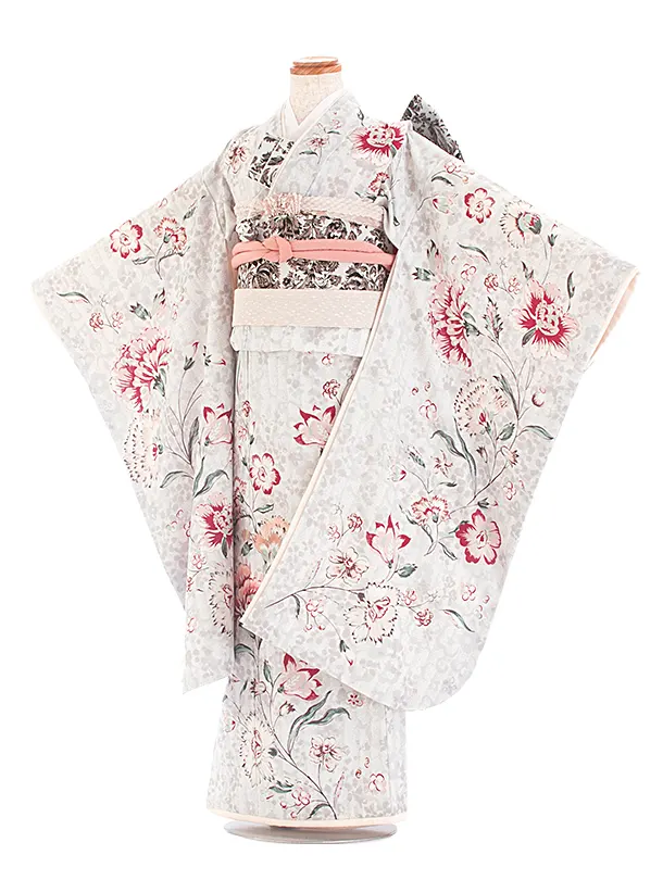 七五三レンタル(7歳女児結び帯) D7084 JILL STUART 薄グレー