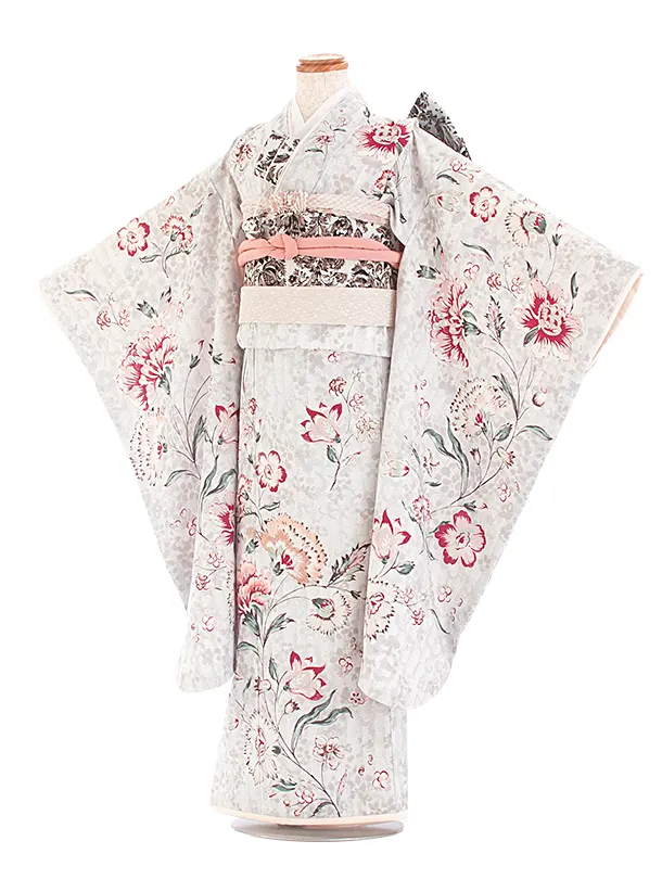 七五三レンタル(7歳女児結び帯) D7084 JILL STUART 薄グレー