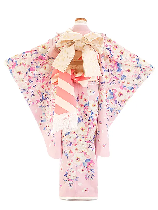 七五三レンタル(7歳女児結び帯) D7115 JILL STUART ピンク 桜