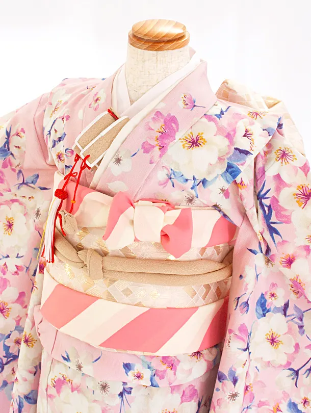 七五三レンタル(7歳女児結び帯) D7115 JILL STUART ピンク 桜