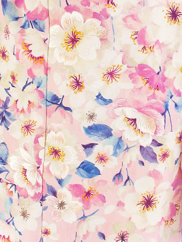 七五三レンタル(7歳女児結び帯) D7115 JILL STUART ピンク 桜