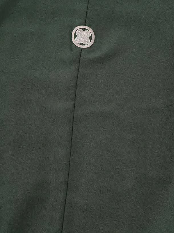 小学生男児 D0042 カーキ紋付×アイボリー