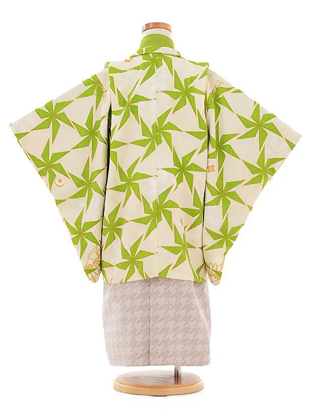 ジャパンスタイル 3歳(羽織袴)黄緑 七五三