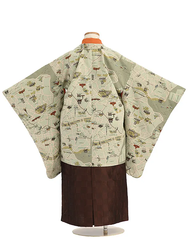 5歳(羽織袴)ｵﾚﾝｼﾞ 七五三