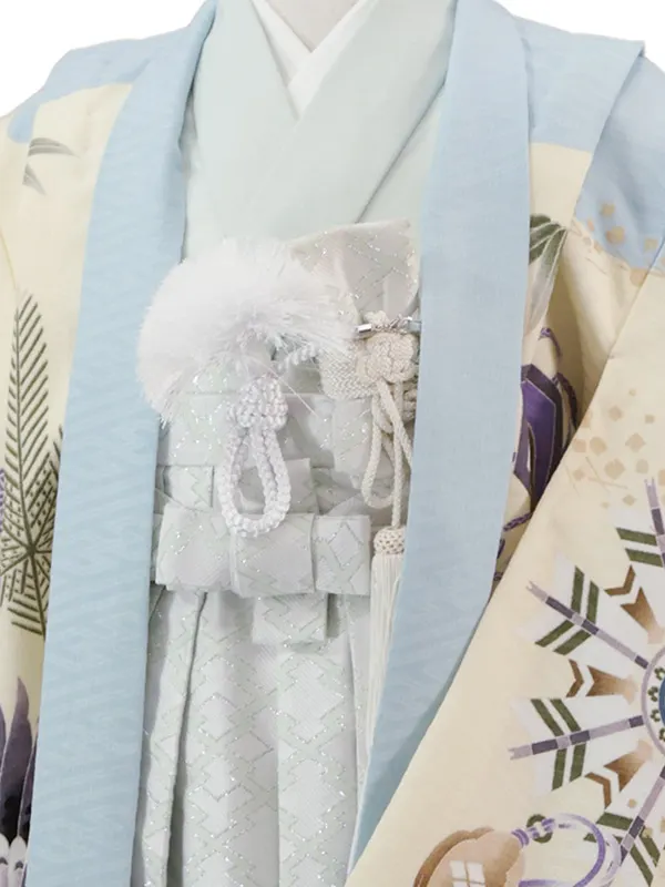 乙葉 5歳(羽織袴)水色 七五三