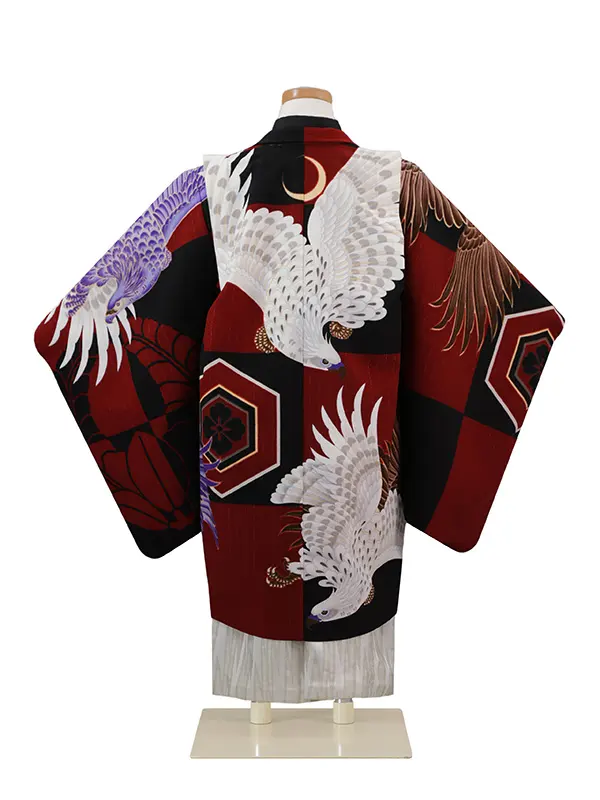 ジャパンスタイル 5歳(羽織袴)えんじ 七五三