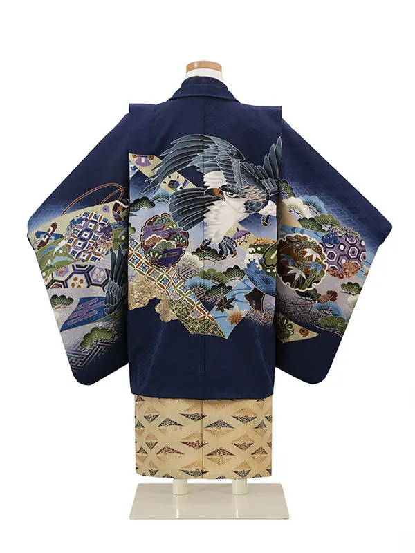 3歳(羽織袴)紺 七五三