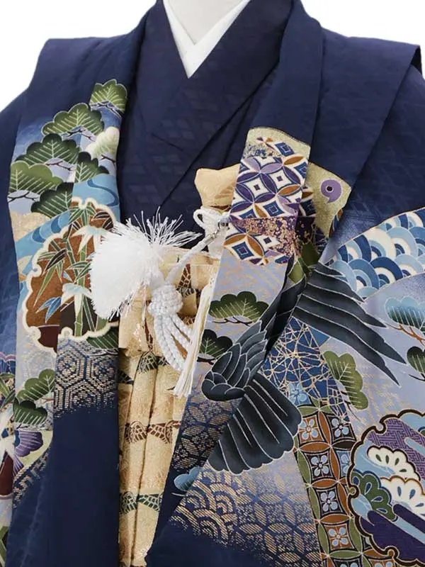 3歳(羽織袴)紺 七五三