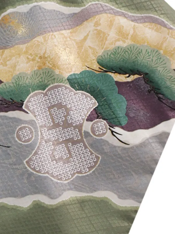 3歳(羽織袴)緑 七五三