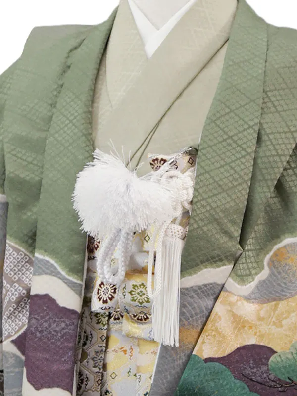 3歳(羽織袴)緑 七五三