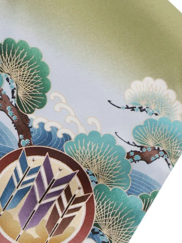 3歳(羽織袴)黄緑 七五三