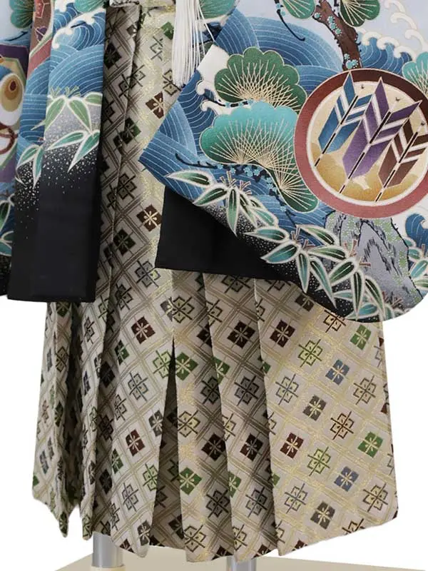 3歳(羽織袴)黄緑 七五三